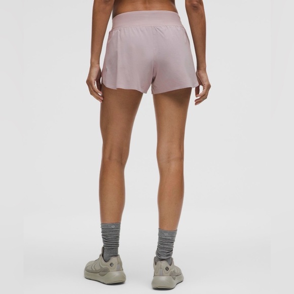 Lululemon Fast and Free High-Rise Classic-Fit Split Short 3” in Mauve Gray - Picture 3 of 12